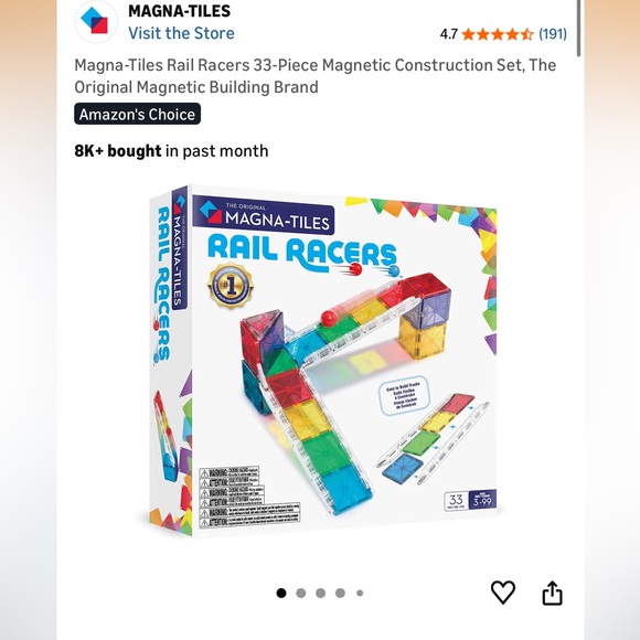 Magna-Tiles Rail Racers Colorful Building Set - Picture 2 of 3